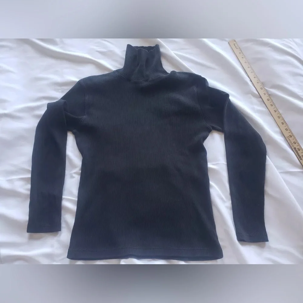 RRL Double RL Ralph Lauren Thermal Waffle Knit Turtle Neck Sweater Mens Large L - Picture 10 of 15